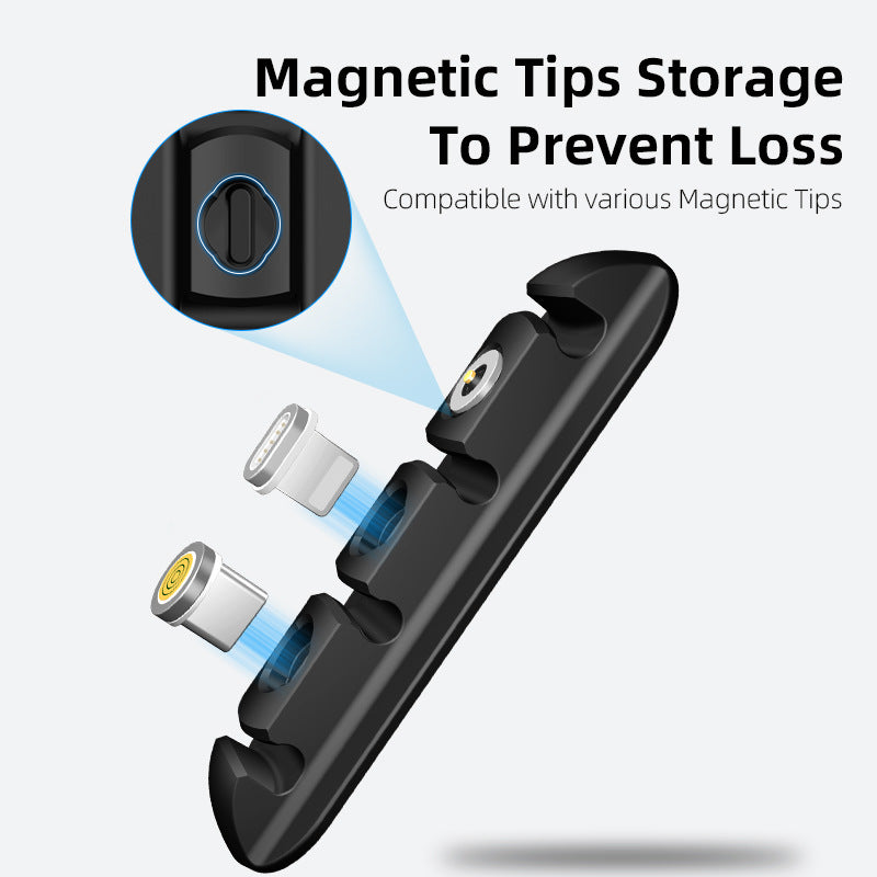 Magnetic Desktop Cable Organizer For Charging Cables And Accessories