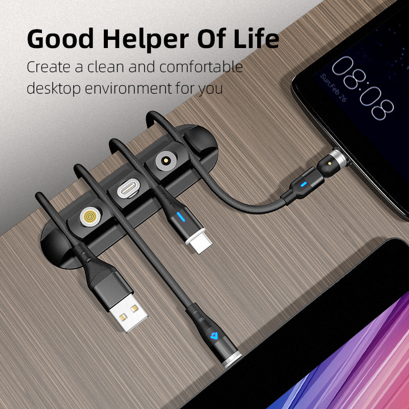 Magnetic Desktop Cable Organizer For Charging Cables And Accessories