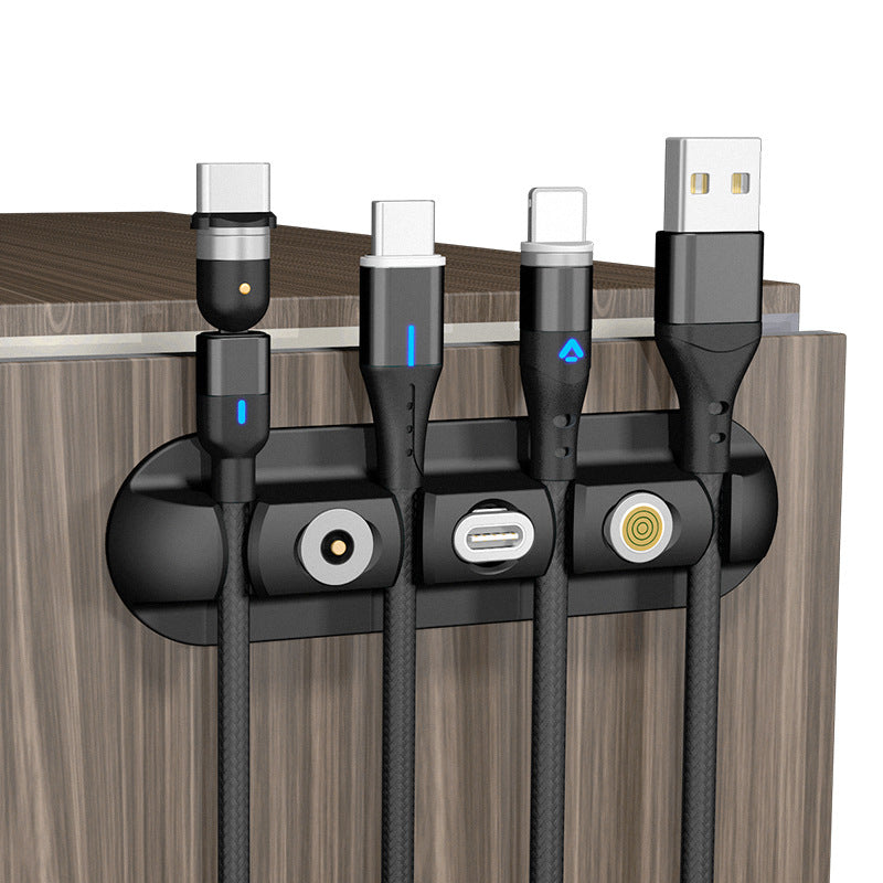 Magnetic Desktop Cable Organizer For Charging Cables And Accessories