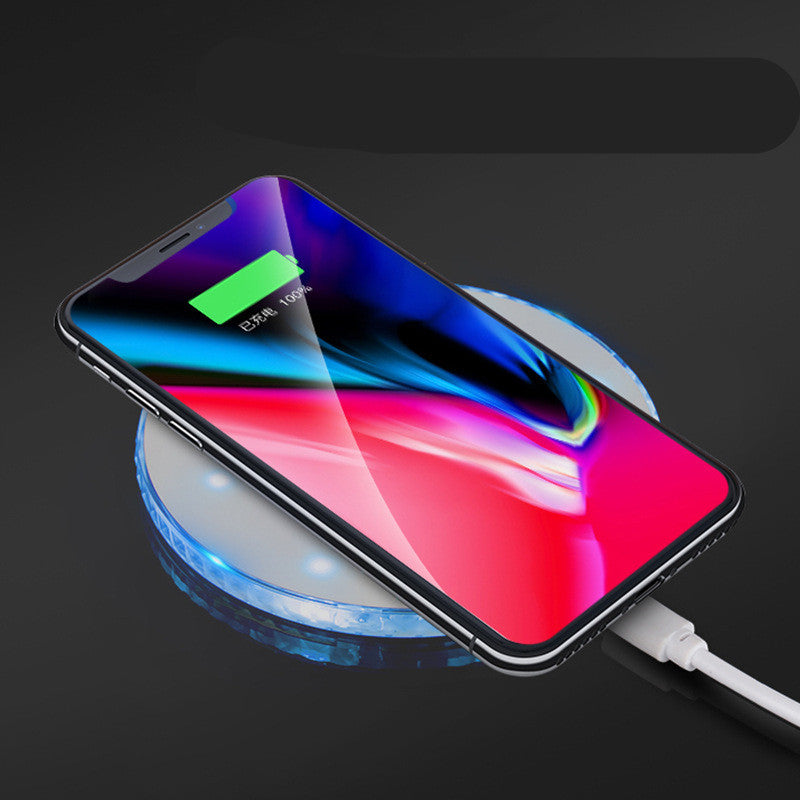 10W Round Wireless Charging Pad With LED Indicator Light