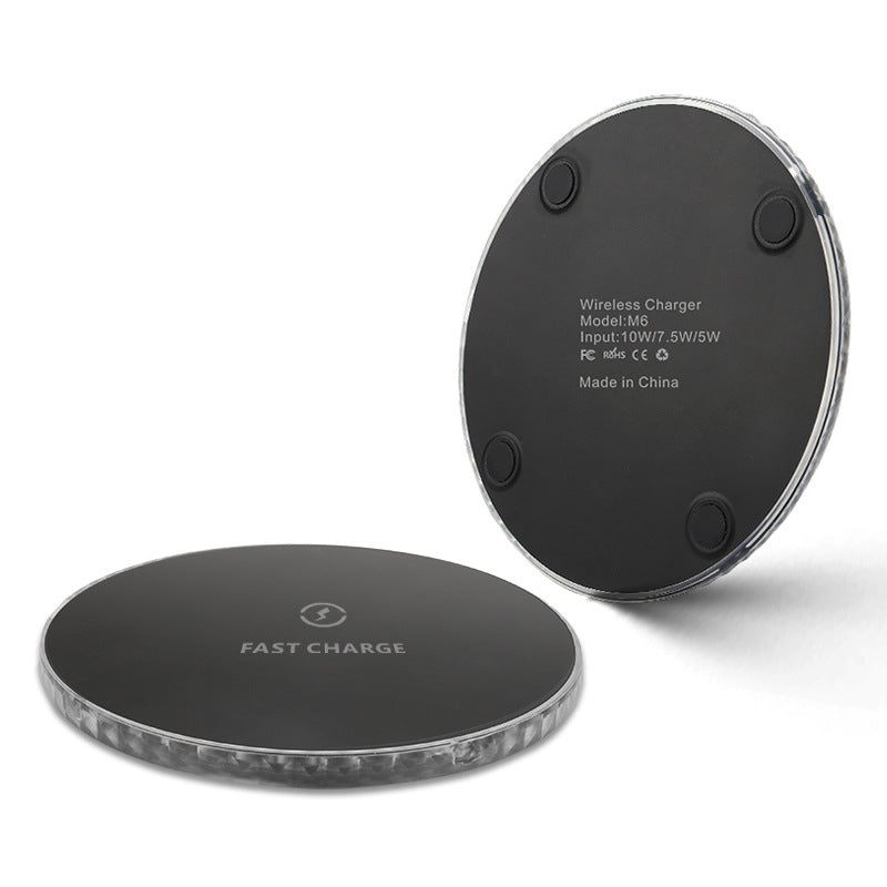 10W Round Wireless Charging Pad With LED Indicator Light