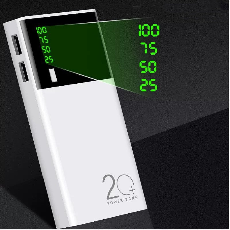 20000mAh High?Capacity Portable Power Bank With Durable Plastic Shell