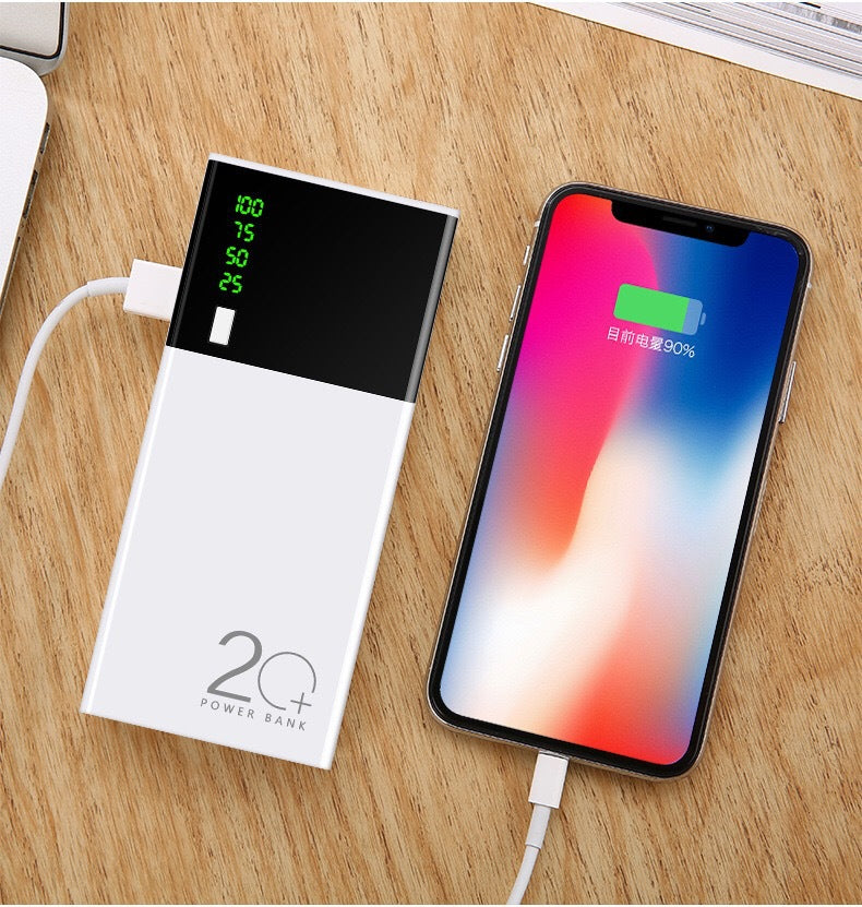 20000mAh High?Capacity Portable Power Bank With Durable Plastic Shell