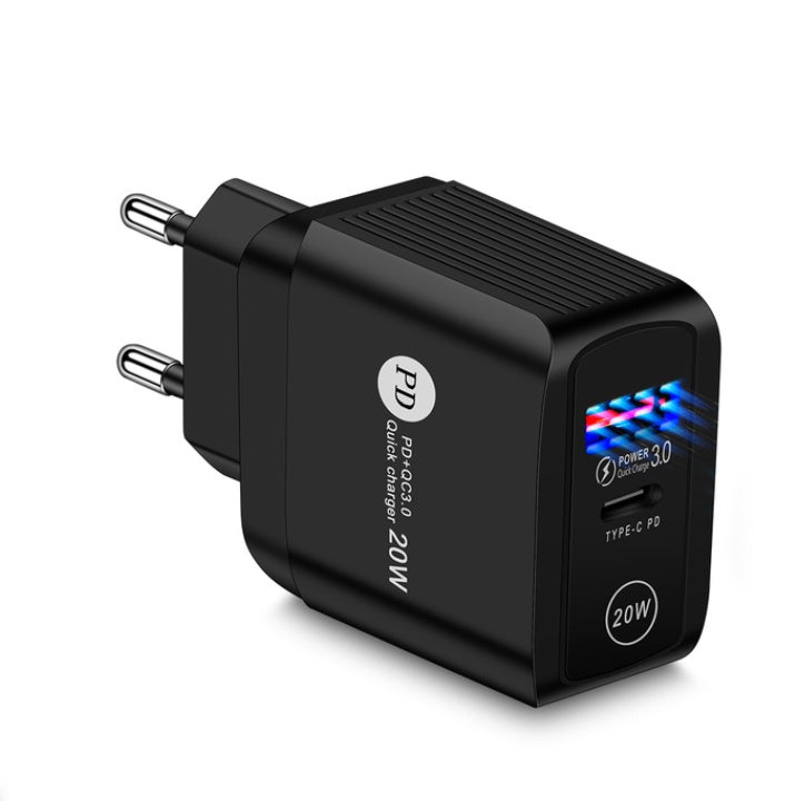 20W PD Fast Charger With QC3.0 USB And Indicator Function