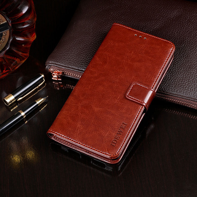PU Leather Wallet-Style Protective Case With Card Storage