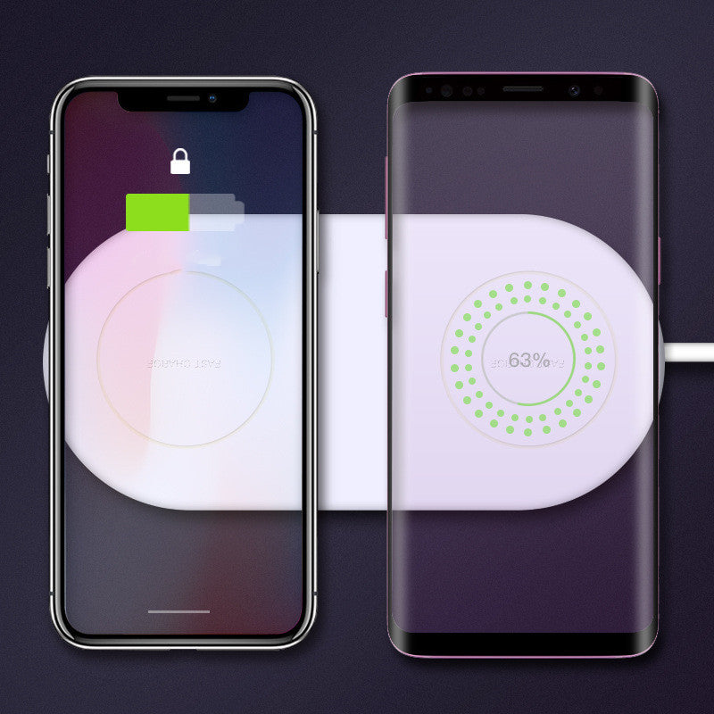 Dual?Device Wireless Charging Pad For Fast Charging Two Phones Simultaneously