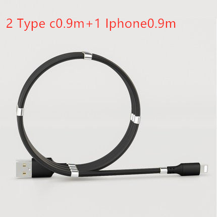 Magnetic Fast?Charging Data Cable With Multiple Connector Options