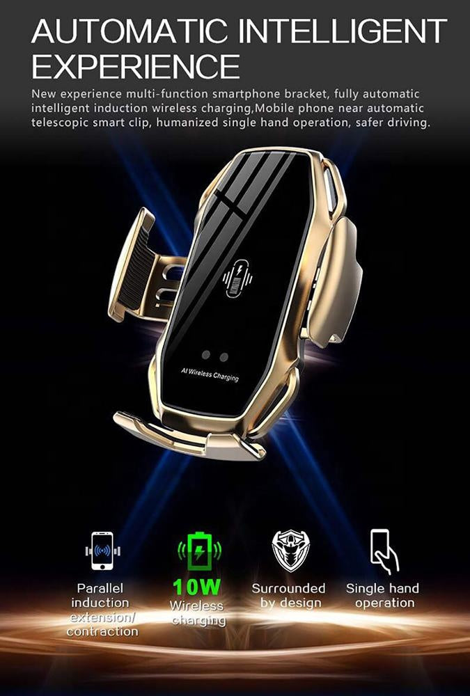 10W Wireless Car Charger With Secure Mounting and Fast Charging