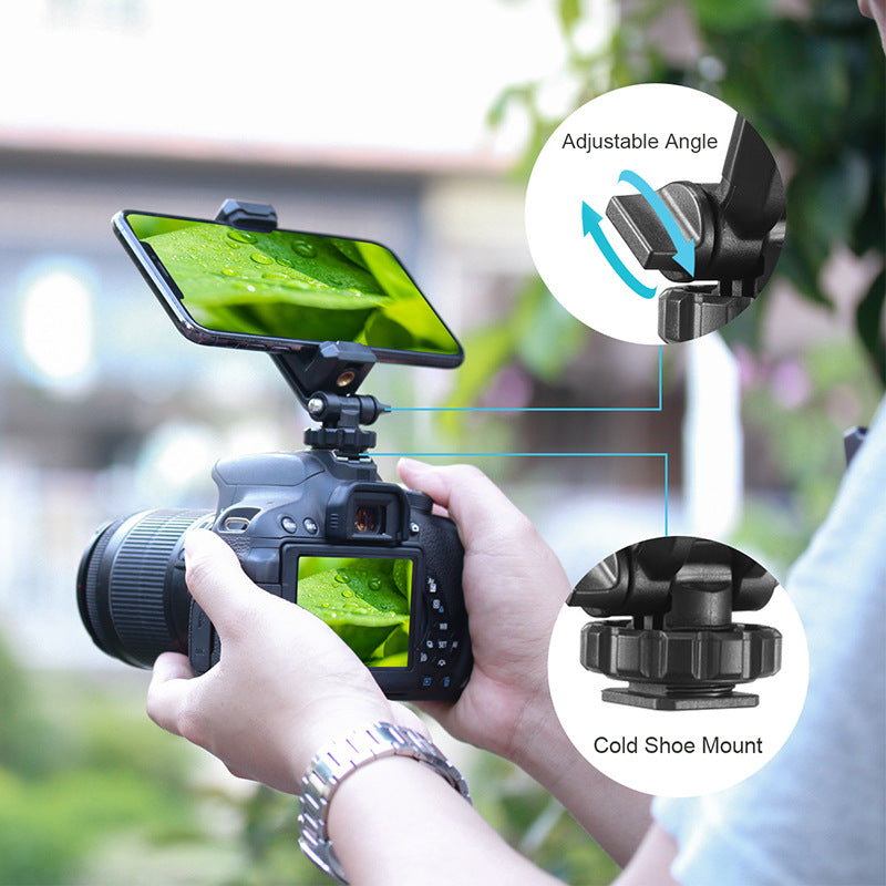 ULANZI ST?06 Adjustable Hot Shoe Phone Mount For Cameras And Tripods