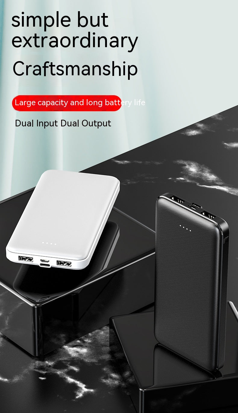Slim Cartoon?Style Portable Power Bank With Multi?Port Output
