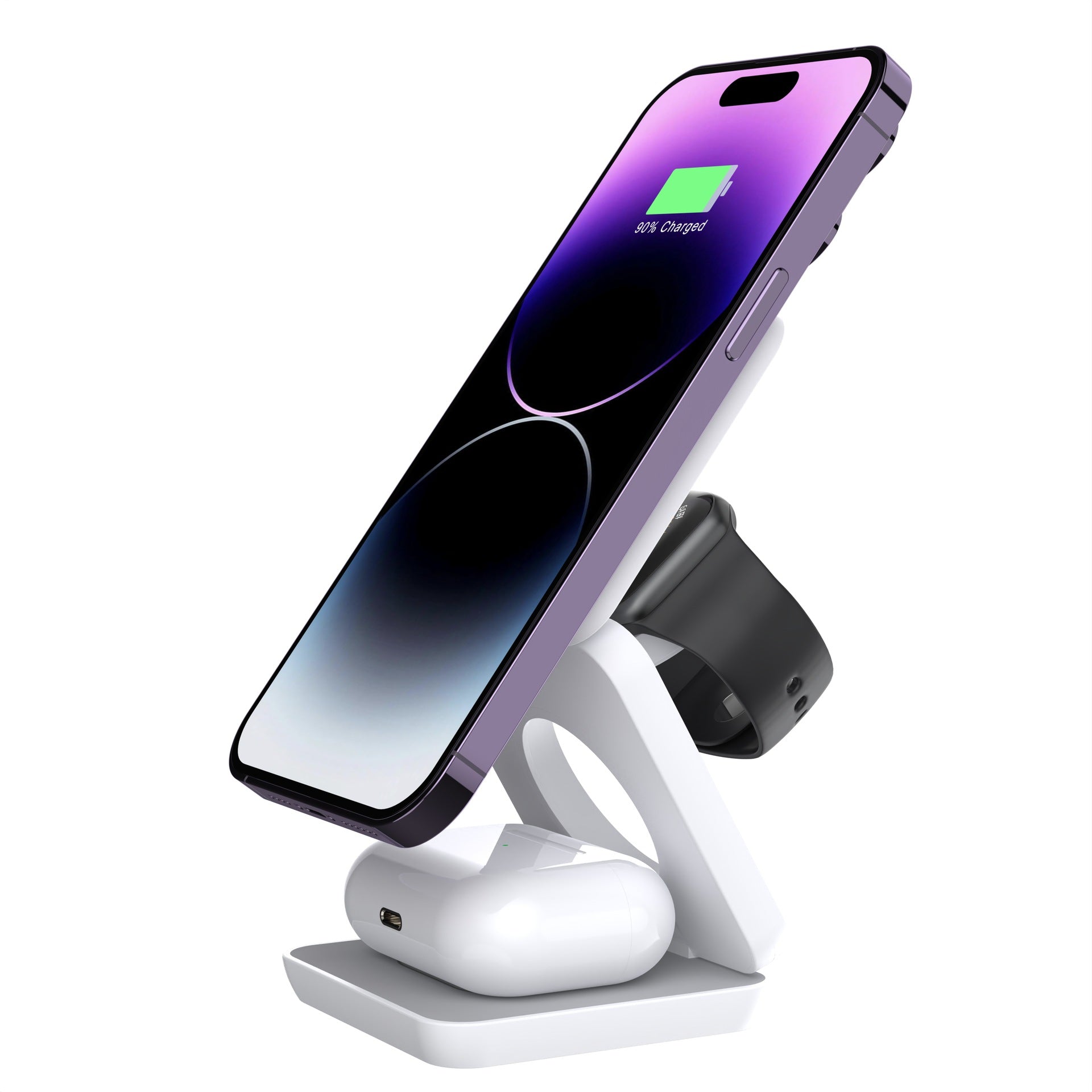 Foldable Magnetic Three?in?One Wireless Charger For Travel And Daily Use