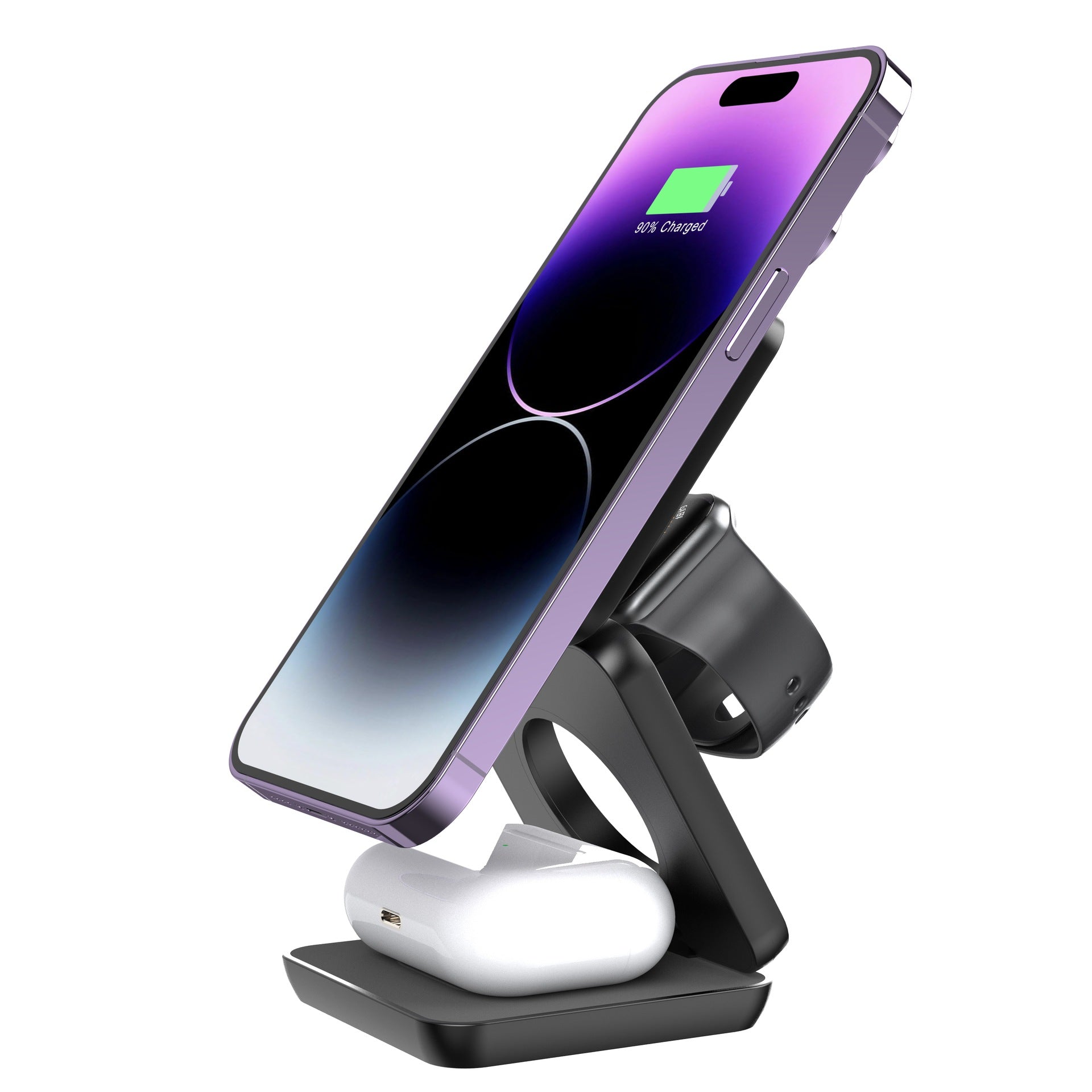 Foldable Magnetic Three?in?One Wireless Charger For Travel And Daily Use