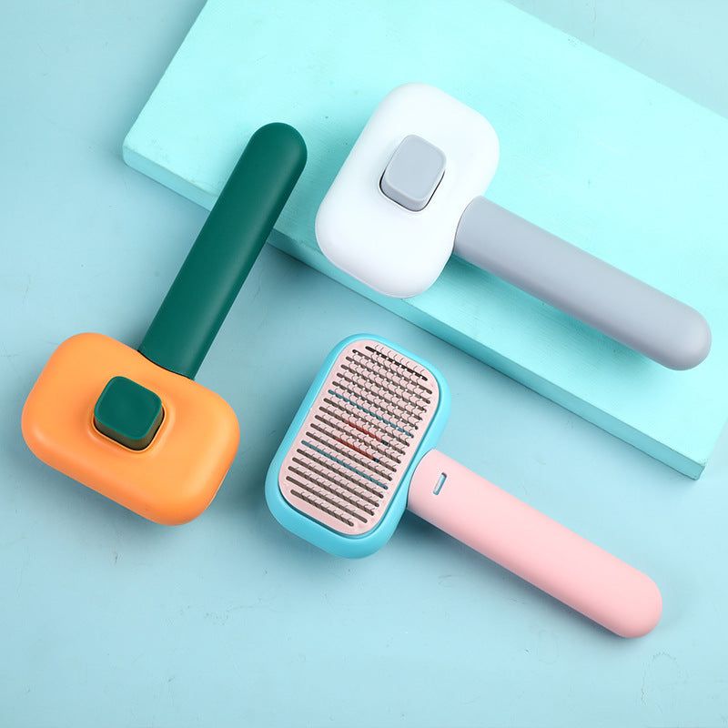 Stainless Steel Pet Hair Brush For Grooming And Detangling