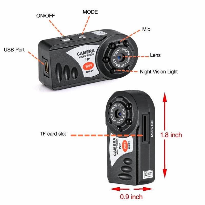 Wireless WiFi Remote Network Camera With Night Vision And Recording