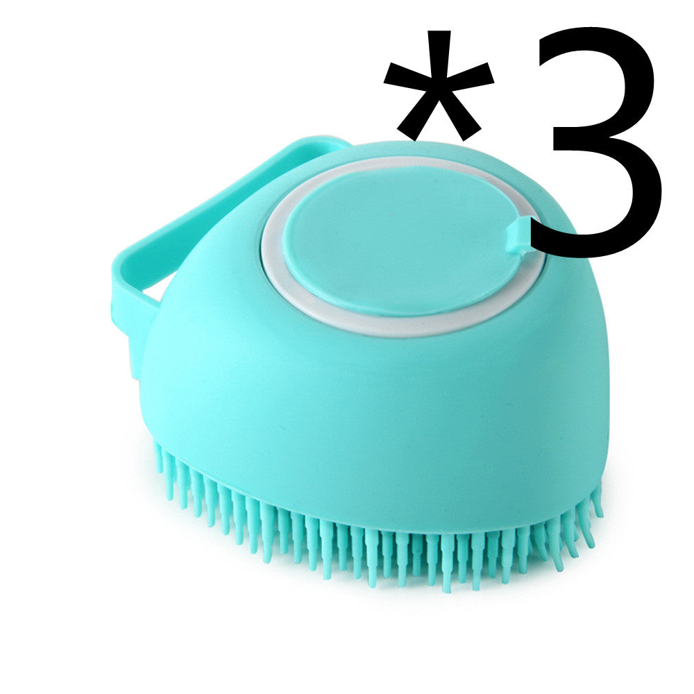 Silicone Dog Bath Massage Gloves With Shampoo Dispenser