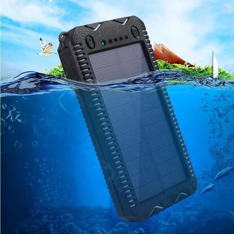 Rugged Waterproof Solar?Ready Power Bank With Dual Flashlights