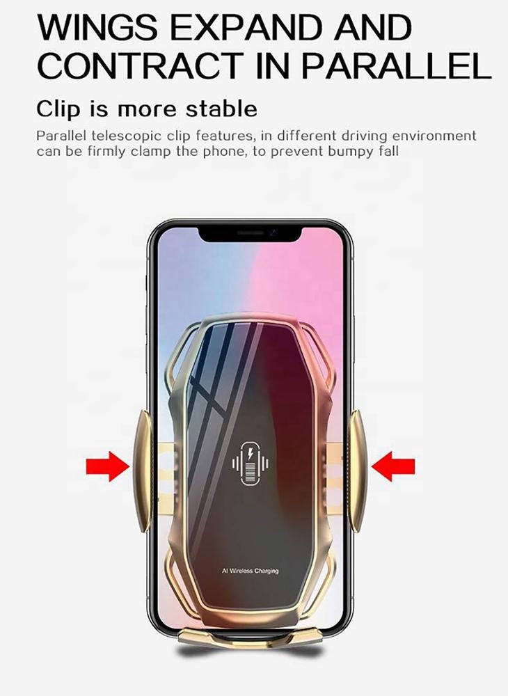 10W Wireless Car Charger With Secure Mounting and Fast Charging