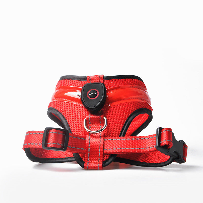 LED USB Rechargeable Dog Harness For Safety And Comfort