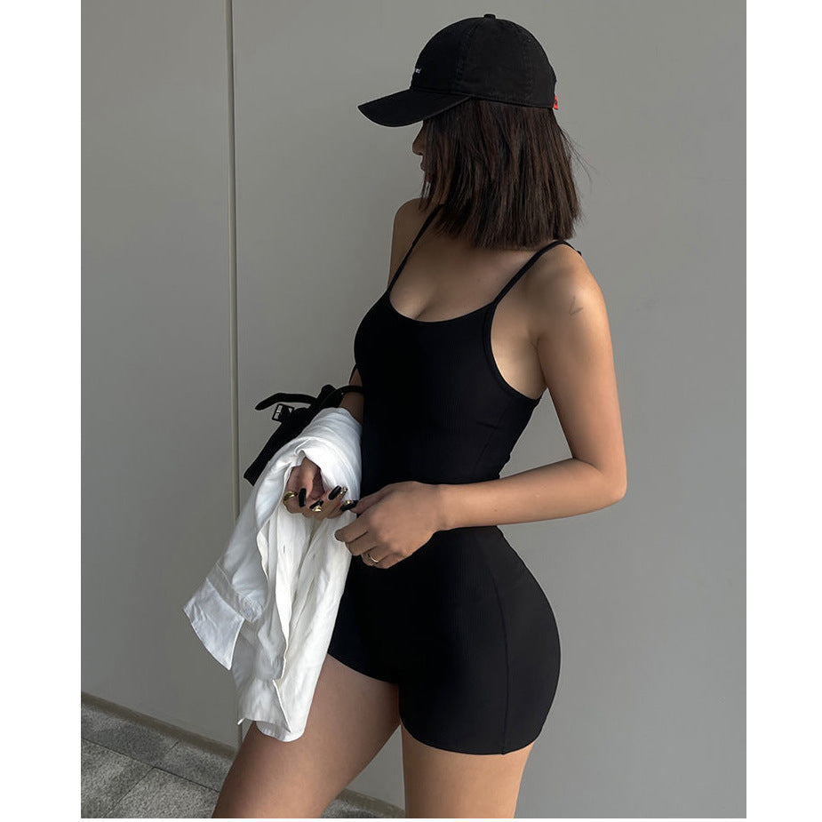 Slim Fit Summer One Piece Shorts With Detachable Waist Strap