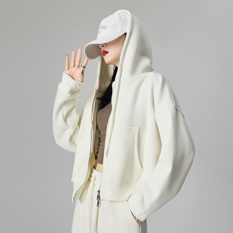 Loose Fit Korean Style Casual Jacket With Soft Cotton Fabric