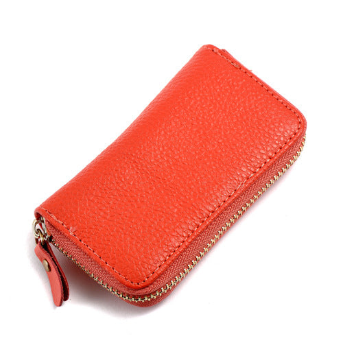 Leather men's card holder car key case