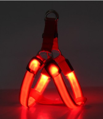 LED Luminous Dog Harness And Leash Set For Night Safety