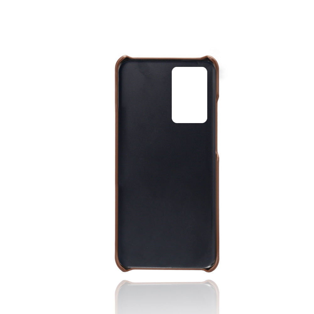 Dual Card Slot Leather Back Cover Phone Case For Samsung