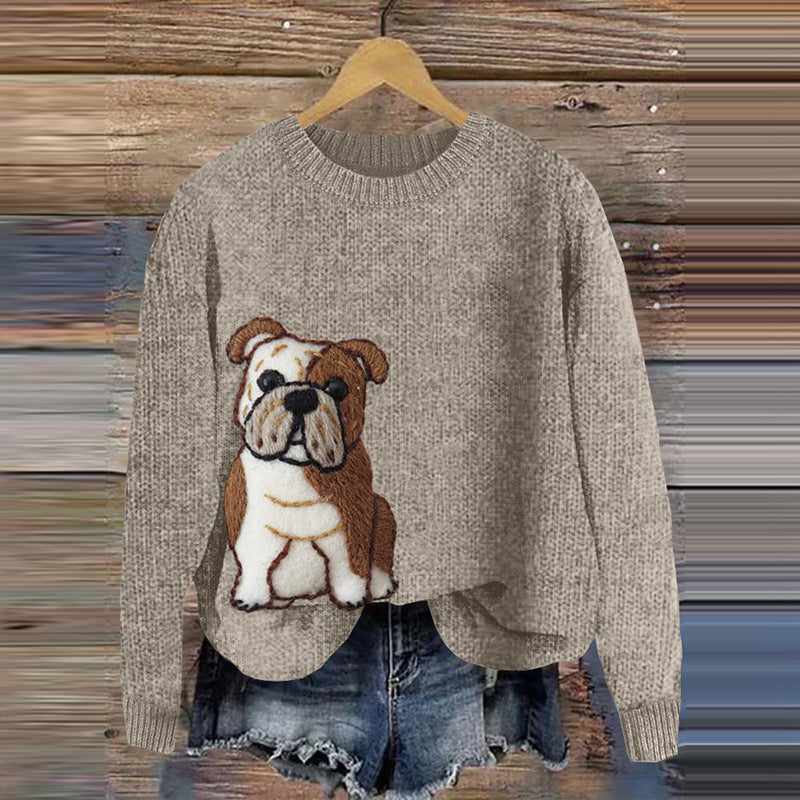 Digital Print Round Neck Casual Top For Women
