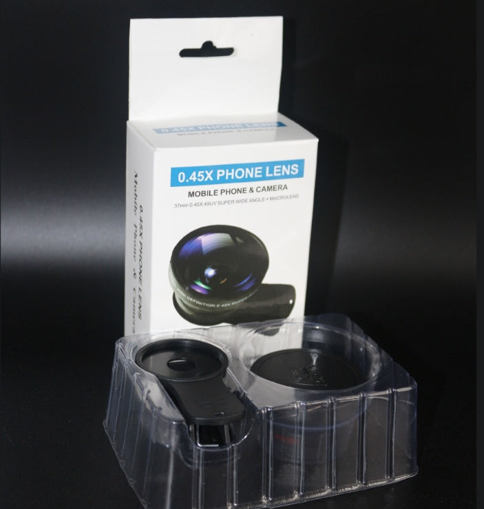 0.45X Wide?Angle And 12.5X Macro Clip?On HD Phone Lens Kit