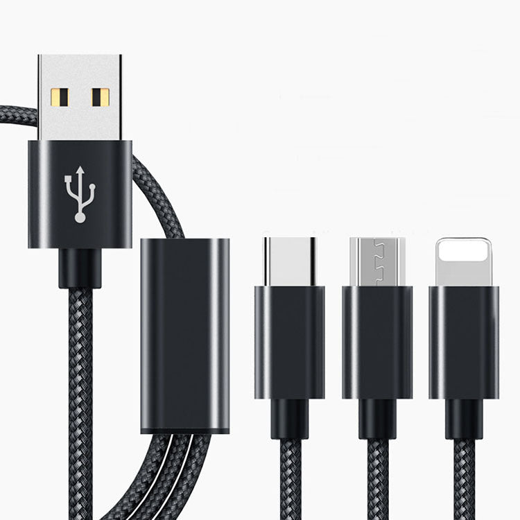 1.2m Three?In?One Charging Cable With Universal Multi?Device Support