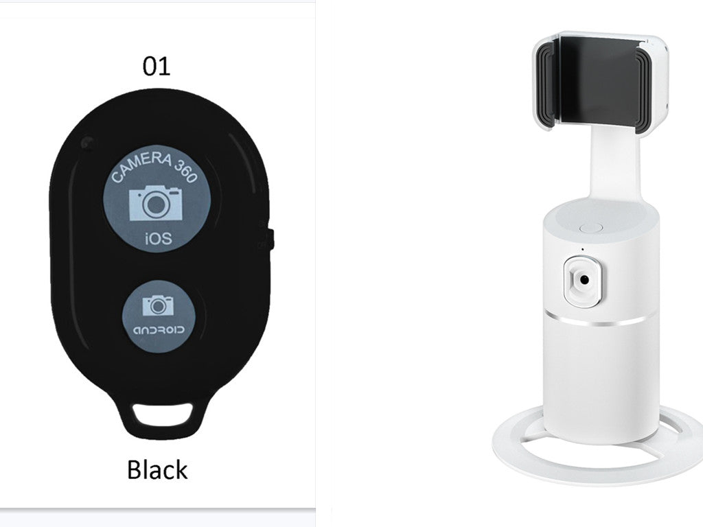 AI Face?Tracking 360° Rotating Phone Stand For Live Streaming