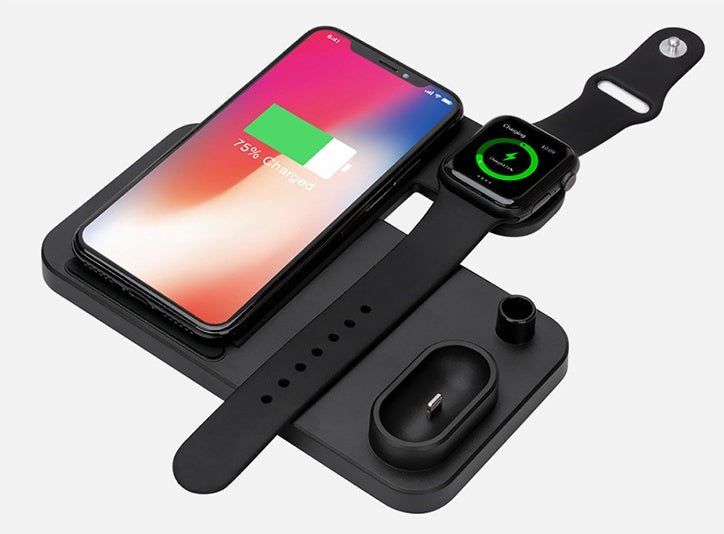 Foldable 4?in?1 Wireless Charging Dock For Phone Watch Earbuds Pencil