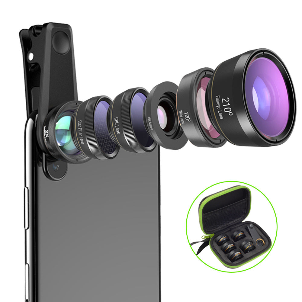 6?In?1 Universal Mobile Lens Kit With Fisheye Wide Macro CPL