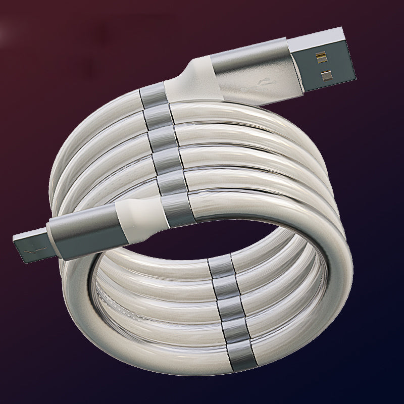 Magnetic Fast?Charging Data Cable With Multiple Connector Options