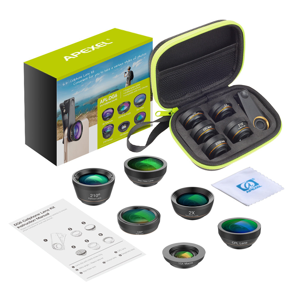 6?In?1 Universal Mobile Lens Kit With Fisheye Wide Macro CPL