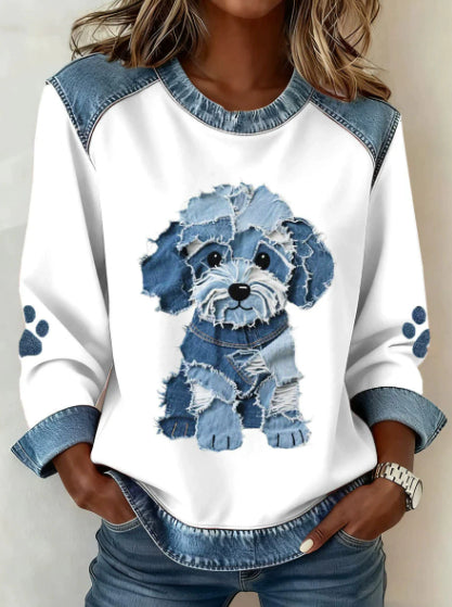 3D Digital Print Football Jersey Sweatshirt With Casual Fit