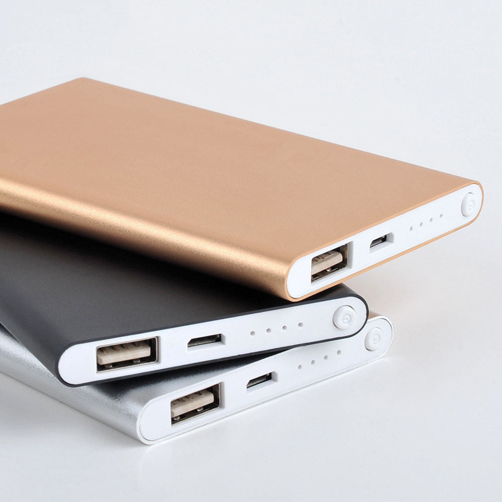 Ultra?Thin 4500mAh Alloy Power Bank With Slim Lightweight Design