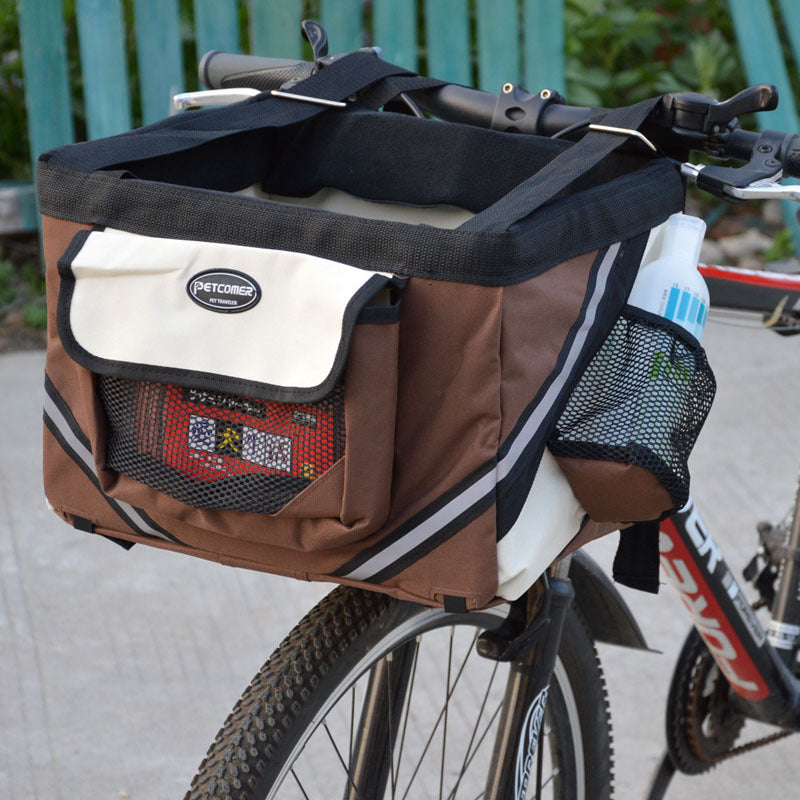 Removable Bicycle Pet Carrier Basket For Cats And Dogs