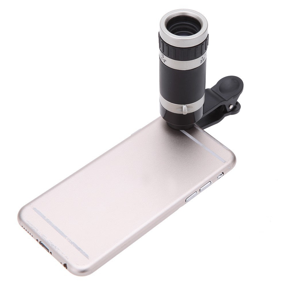 8X Optical Zoom Phone Telescope Lens With Clip And Cleaning Cloth