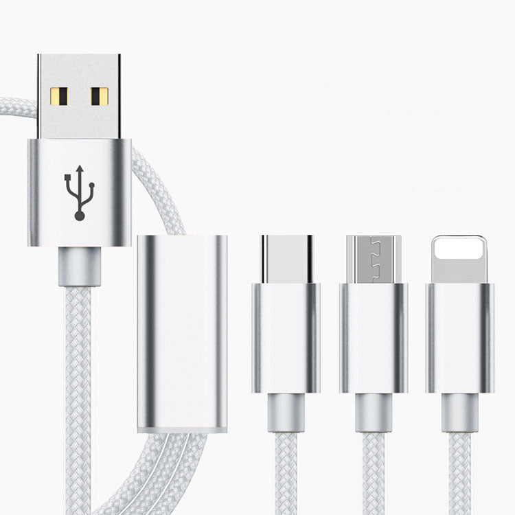 1.2m Three?In?One Charging Cable With Universal Multi?Device Support
