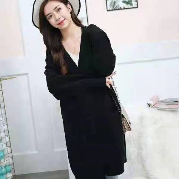 Long Loose Thick Knit Cardigan Coat For Women