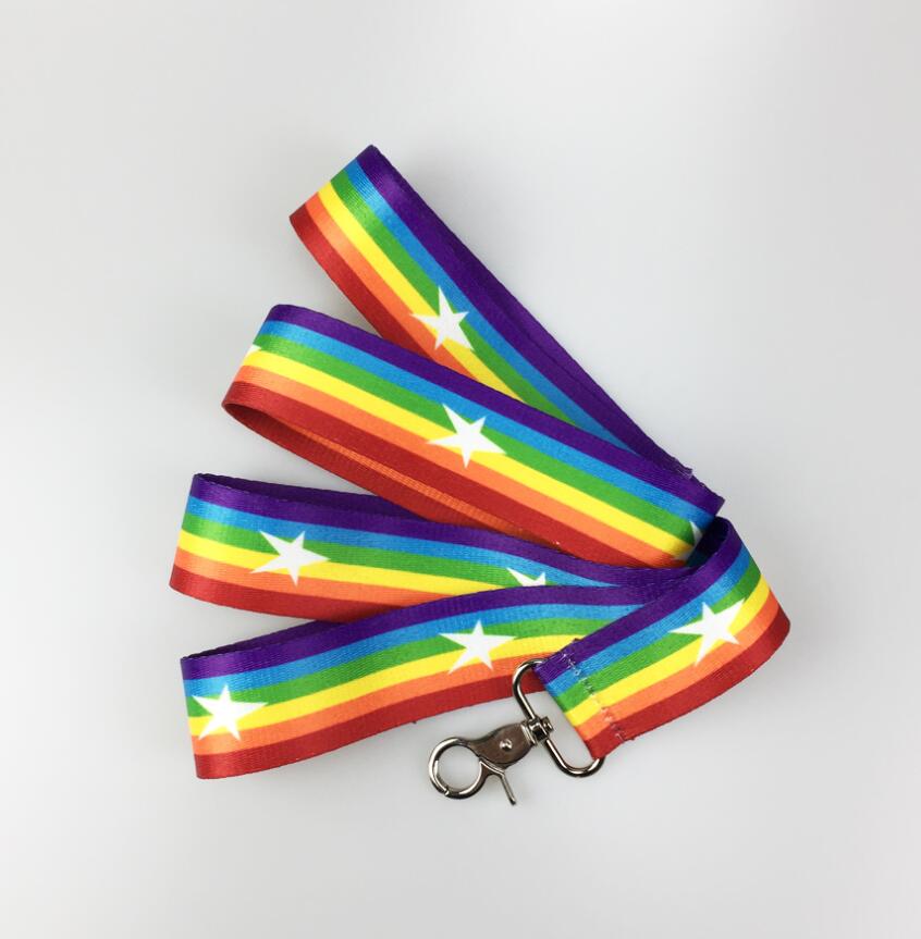 Rainbow Dog Chain Leash For Stylish Outdoor Walks