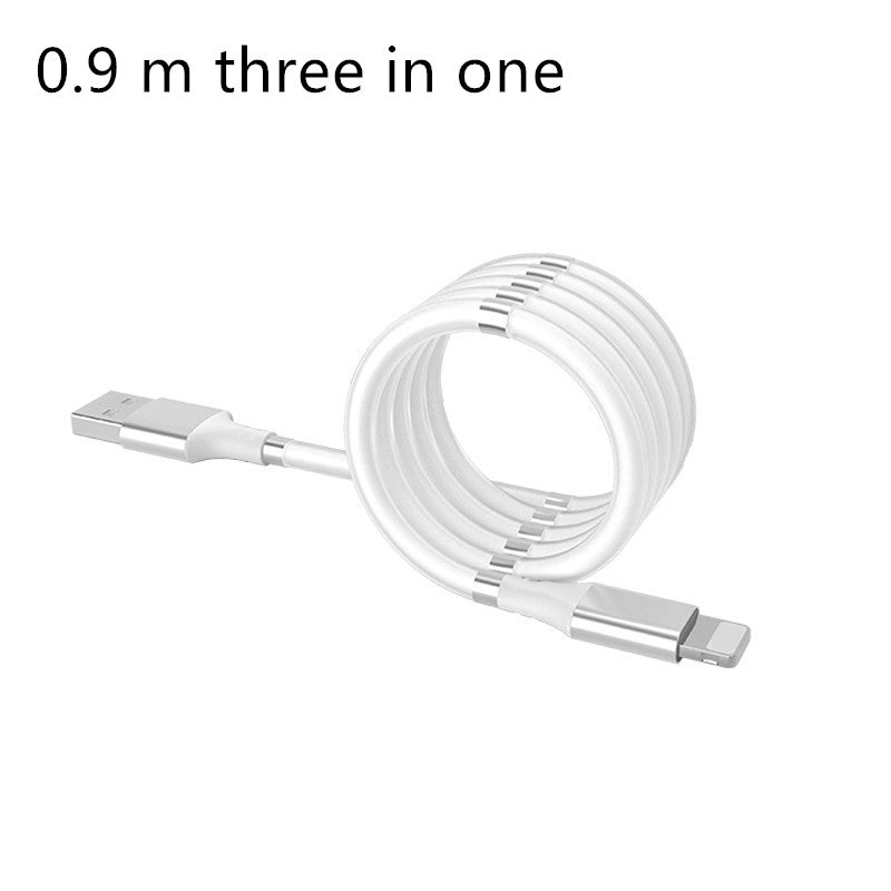 Magnetic Fast?Charging Data Cable With Multiple Connector Options