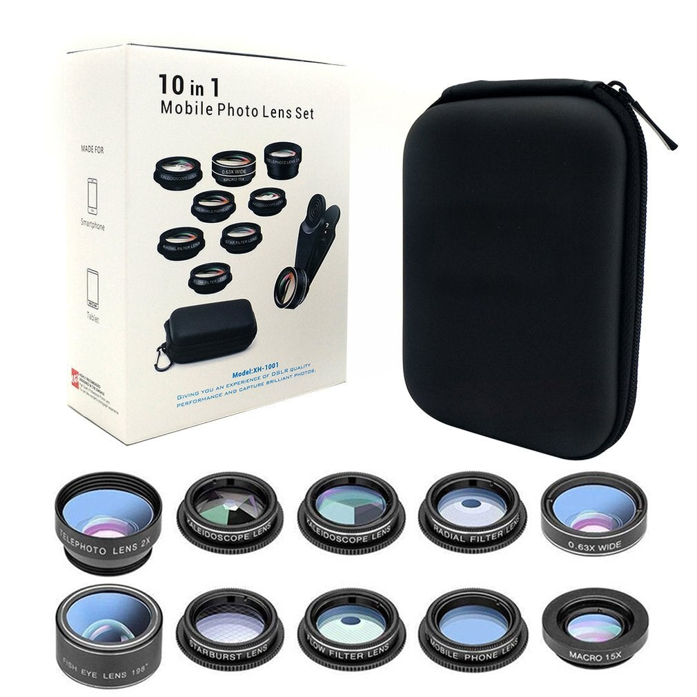 10?In?1 Mobile Lens Kit With Fisheye, Macro, Wide And More
