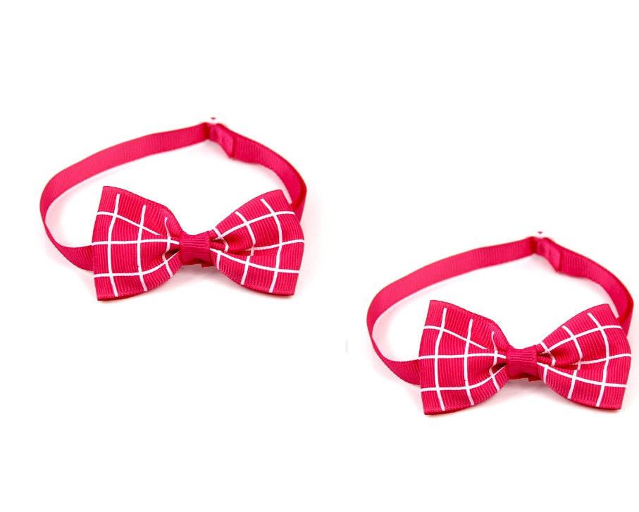 Plaid Pet Tie Scarf Accessory For Cats And Dogs