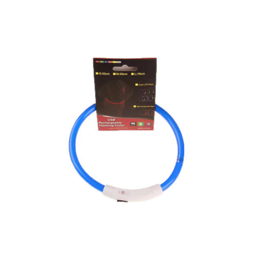 USB Rechargeable Flashing Pet Collar For Night Safety
