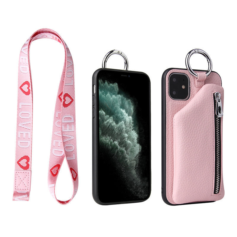 Crossbody PU Leather Phone Case With Strap And Coin Pouch