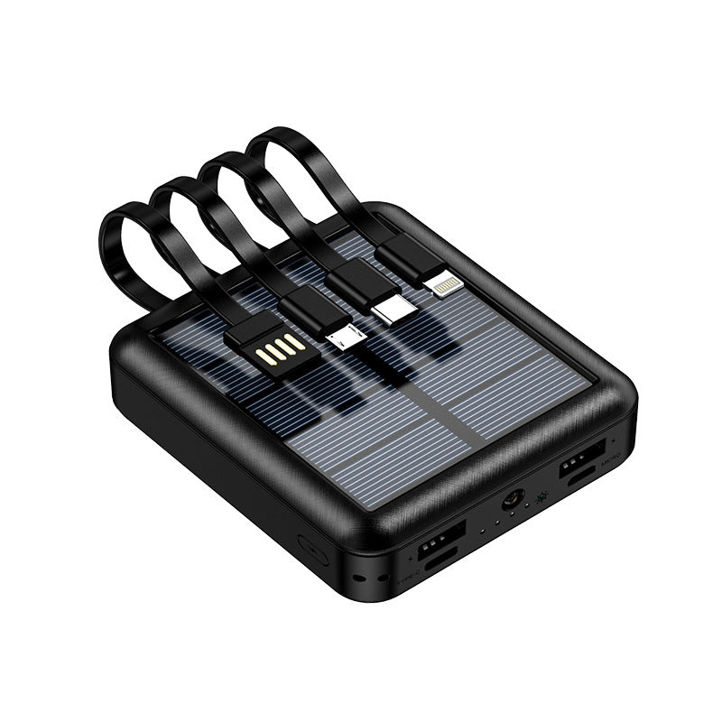 10000mAh Mini Solar Power Bank With PD20W Fast Charging