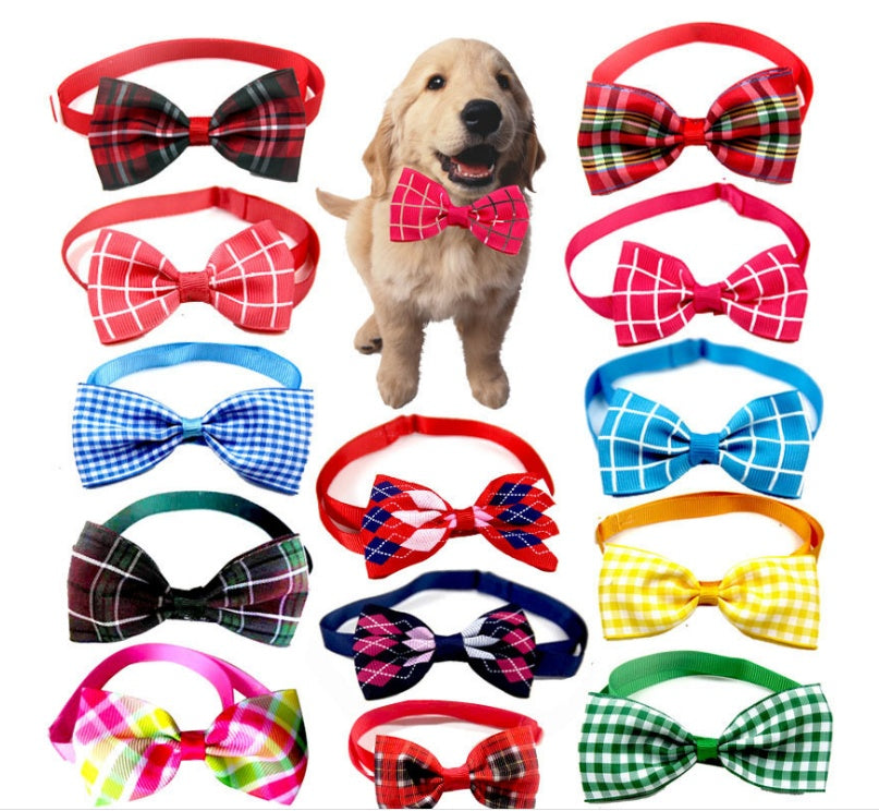 Plaid Pet Tie Scarf Accessory For Cats And Dogs