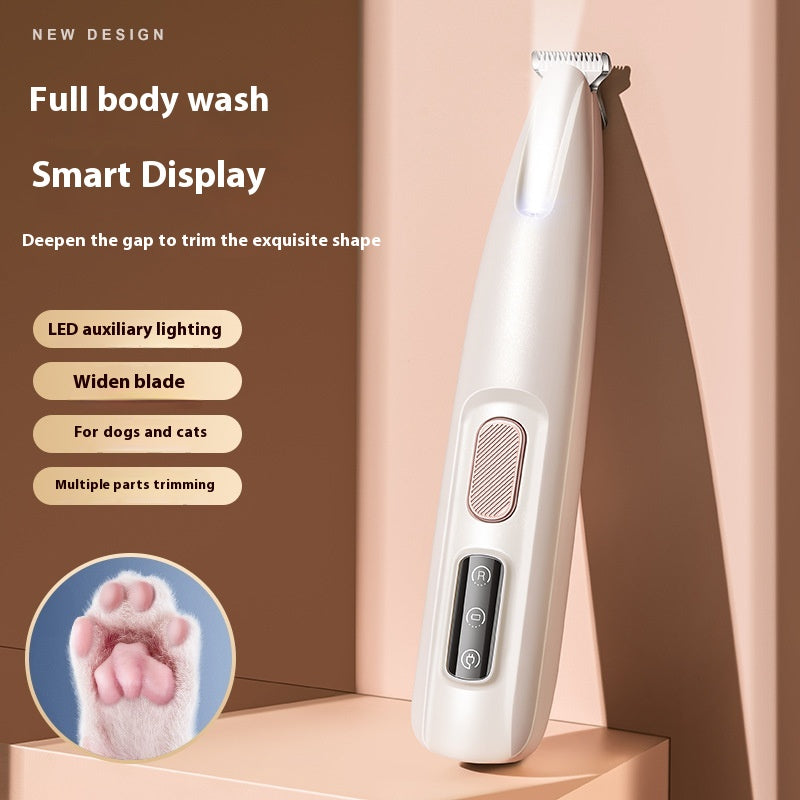 Waterproof Dog Paw Trimmer With LED Light And Display